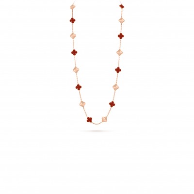 VAN CLEEF ARPELS VINTAGE ALHAMBRA LONG NECKLACE, 20 MOTIFS VCARP7RO00
